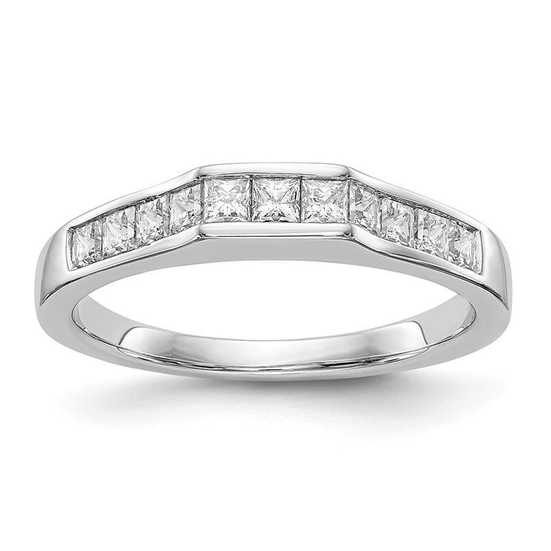 14k White Gold Diamond Wedding Band - Seattle Gold Grillz