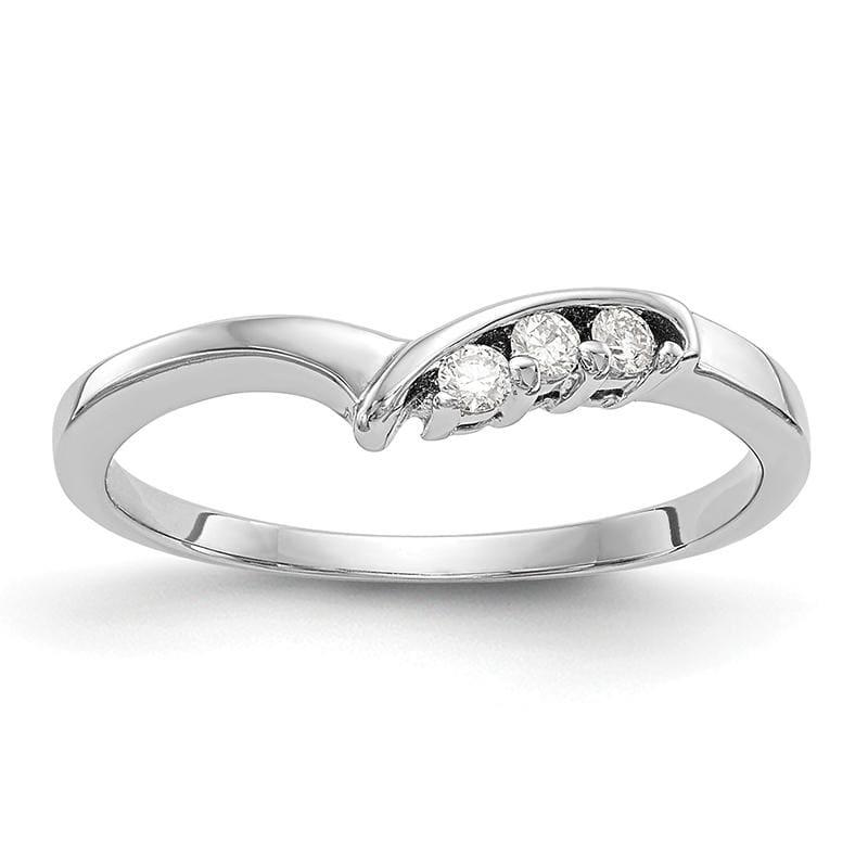 14k White Gold Diamond Wedding Band - Seattle Gold Grillz