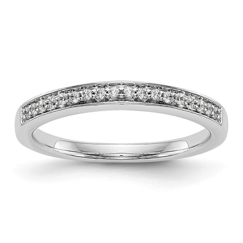 14k White Gold Diamond Wedding Band - Seattle Gold Grillz