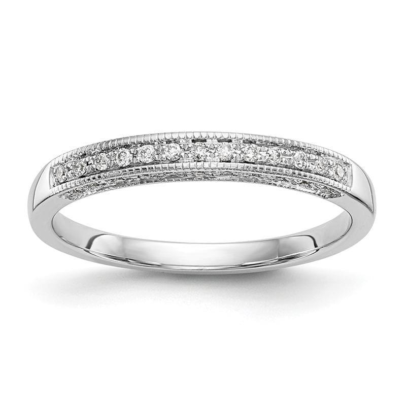 14k White Gold Diamond Wedding Band - Seattle Gold Grillz