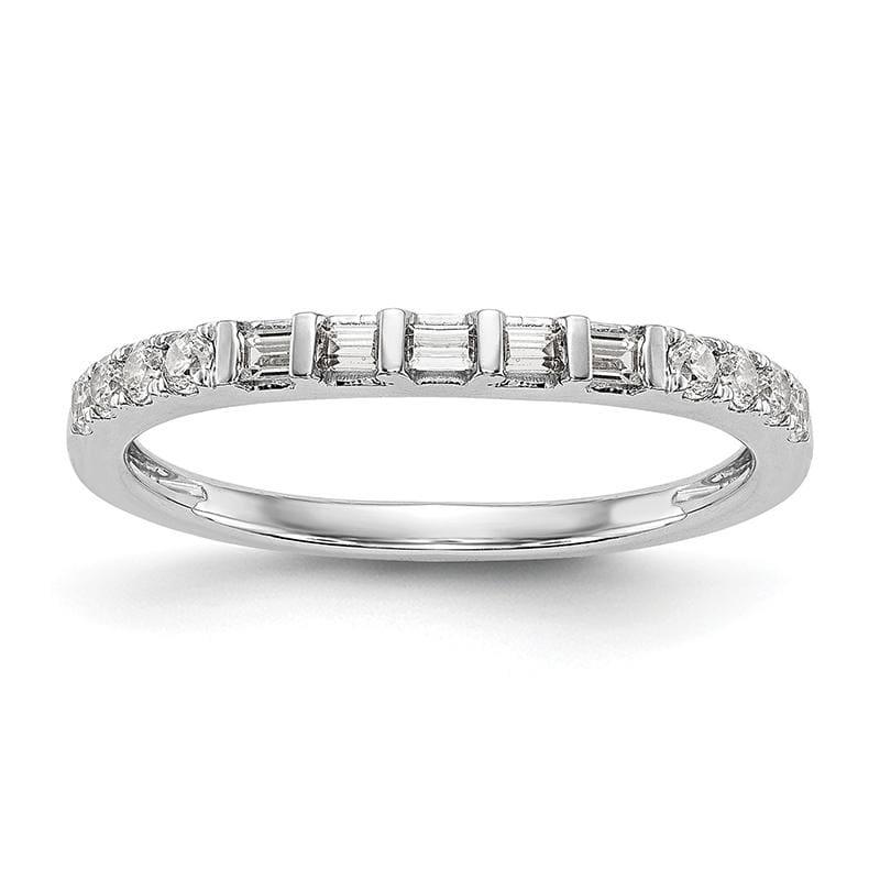 14k White Gold Diamond Wedding Band - Seattle Gold Grillz
