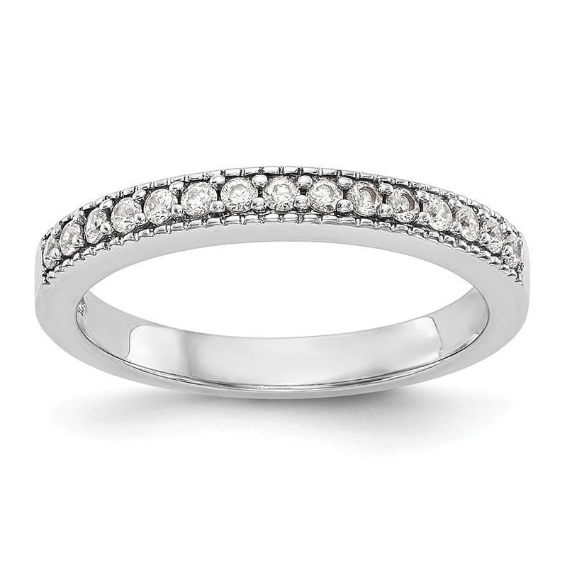 14K White Gold Diamond Wedding Band - Seattle Gold Grillz