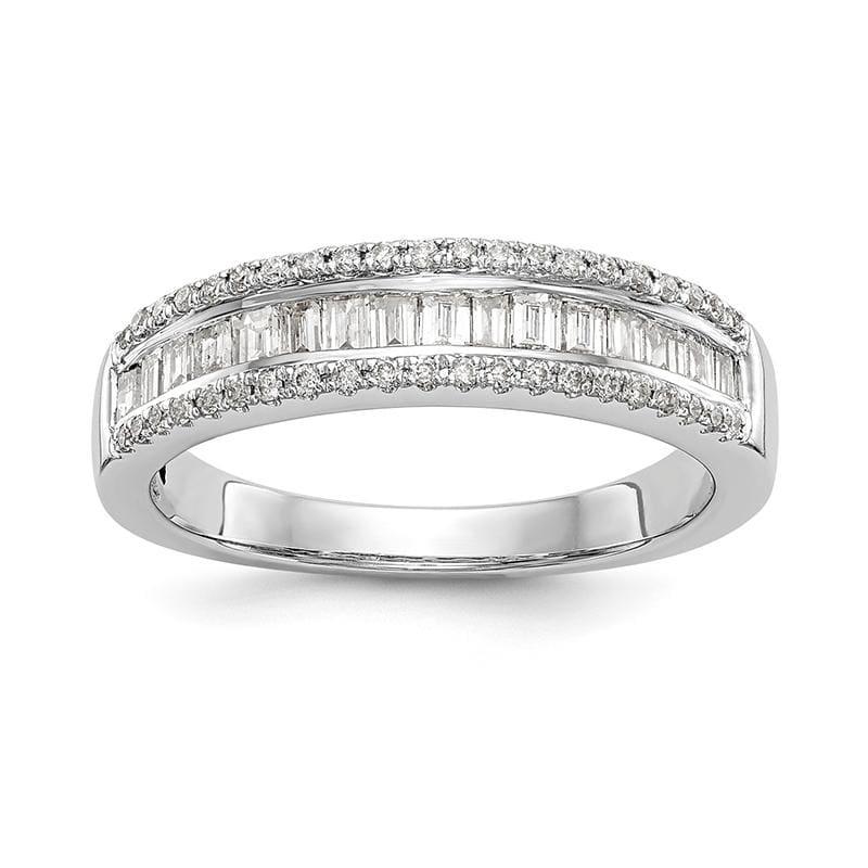 14k White Gold Diamond Wedding Band - Seattle Gold Grillz