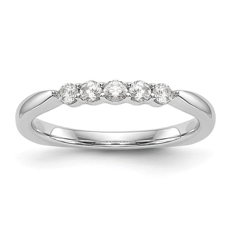 14K White Gold Diamond Wedding Band - Seattle Gold Grillz