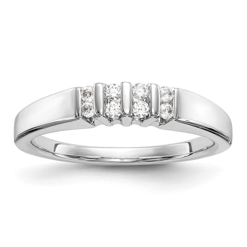 14k White Gold Diamond Wedding Band - Seattle Gold Grillz