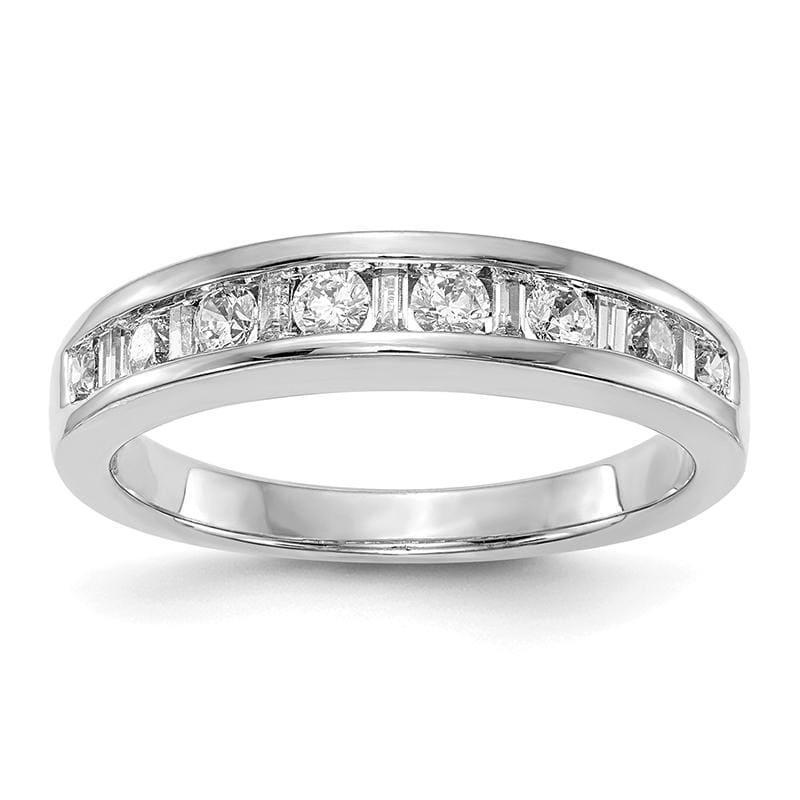 14k White Gold Diamond Wedding Band - Seattle Gold Grillz