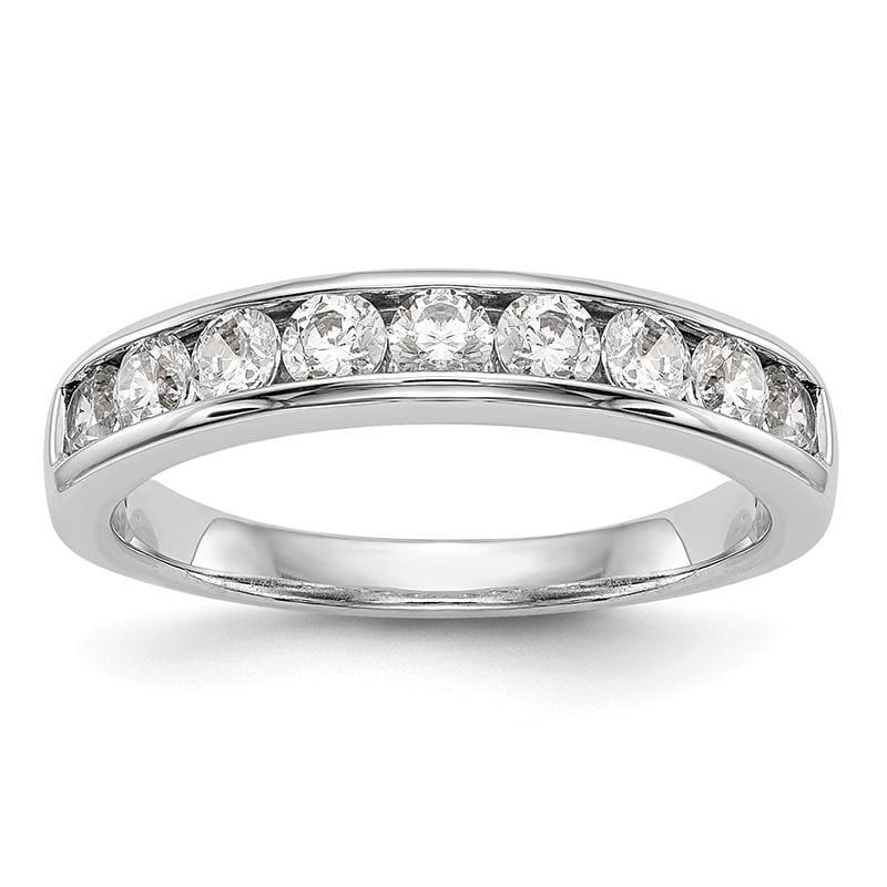14k White Gold Diamond Wedding Band - Seattle Gold Grillz