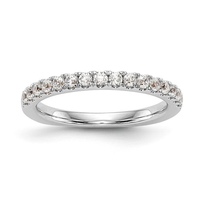 14k White Gold Diamond Wedding Band - Seattle Gold Grillz