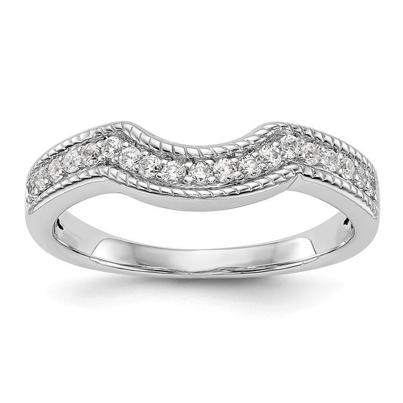 14k White Gold Diamond Wedding Band - Seattle Gold Grillz