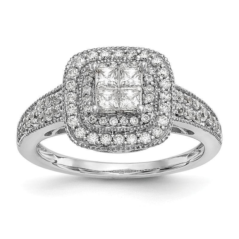 14K White Gold Diamond Wedding Band - Seattle Gold Grillz