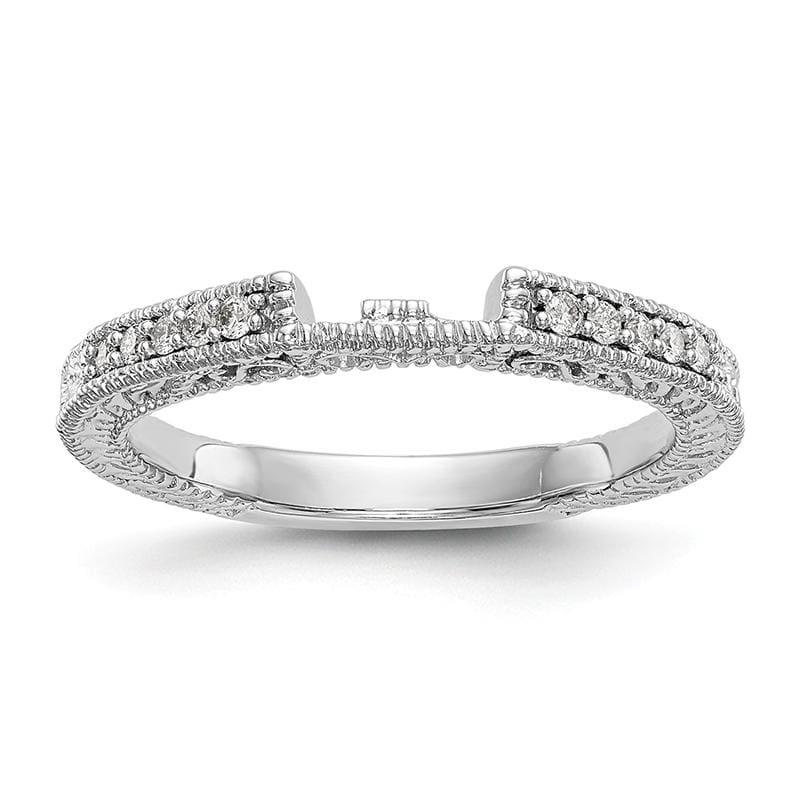 14k White Gold Diamond Wedding Band - Seattle Gold Grillz