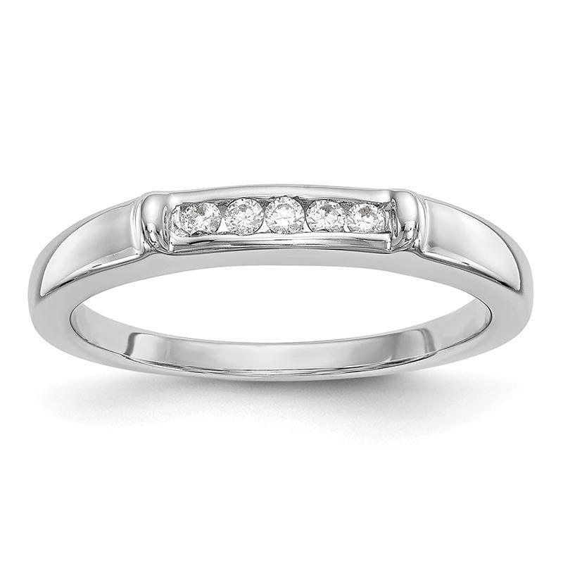14k White Gold Diamond Wedding Band - Seattle Gold Grillz