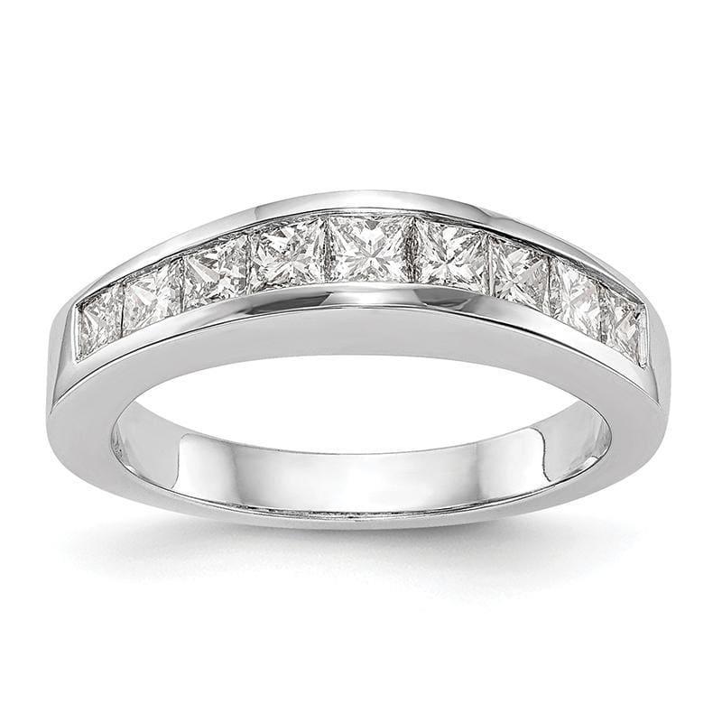 14k White Gold Diamond Wedding Band - Seattle Gold Grillz