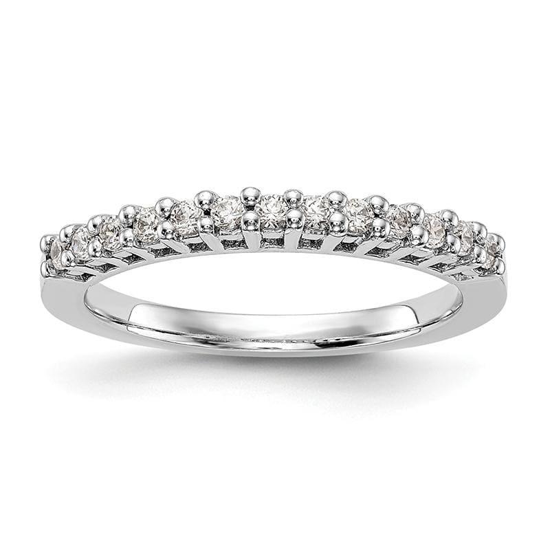 14k White Gold Diamond Wedding Band - Seattle Gold Grillz