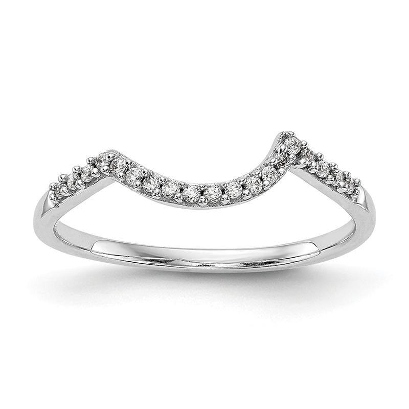 14k White Gold Diamond Wedding Band - Seattle Gold Grillz