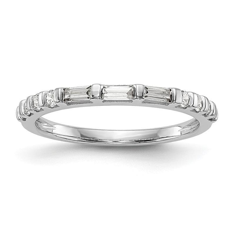 14k White Gold Diamond Wedding Band - Seattle Gold Grillz