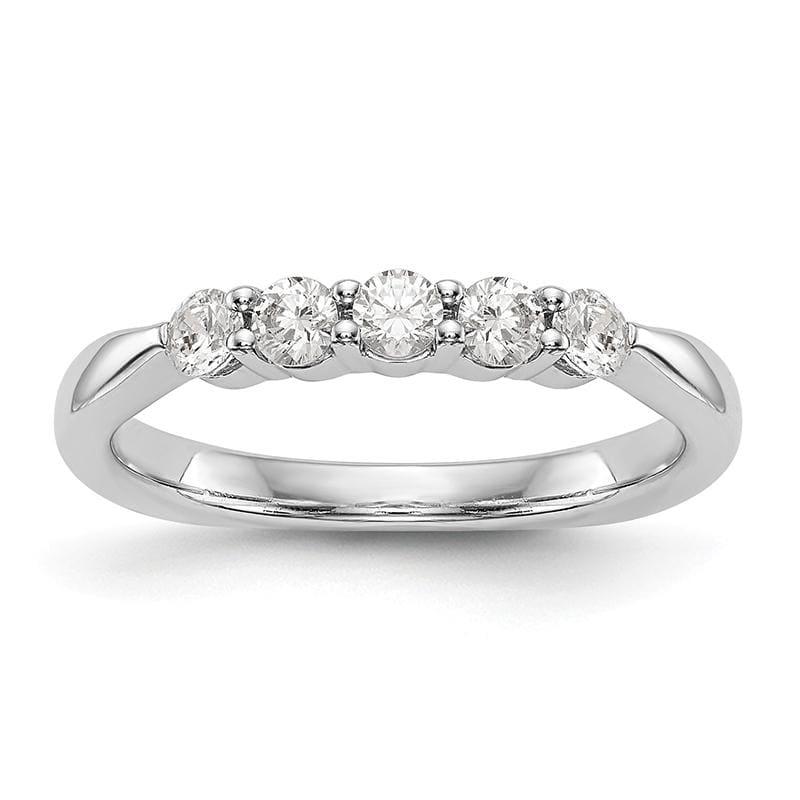 14K White Gold Diamond Wedding Band - Seattle Gold Grillz