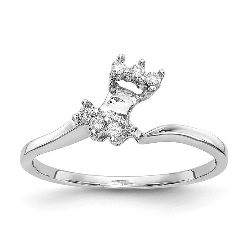 14k White Gold Diamond Wedding Band - Seattle Gold Grillz