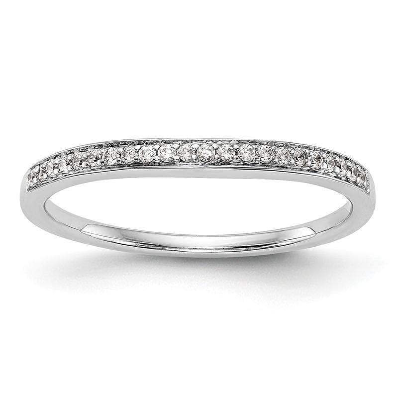 14k White Gold Diamond Wedding Band - Seattle Gold Grillz