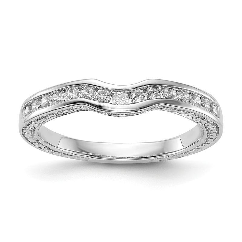 14k White Gold Diamond Wedding Band - Seattle Gold Grillz