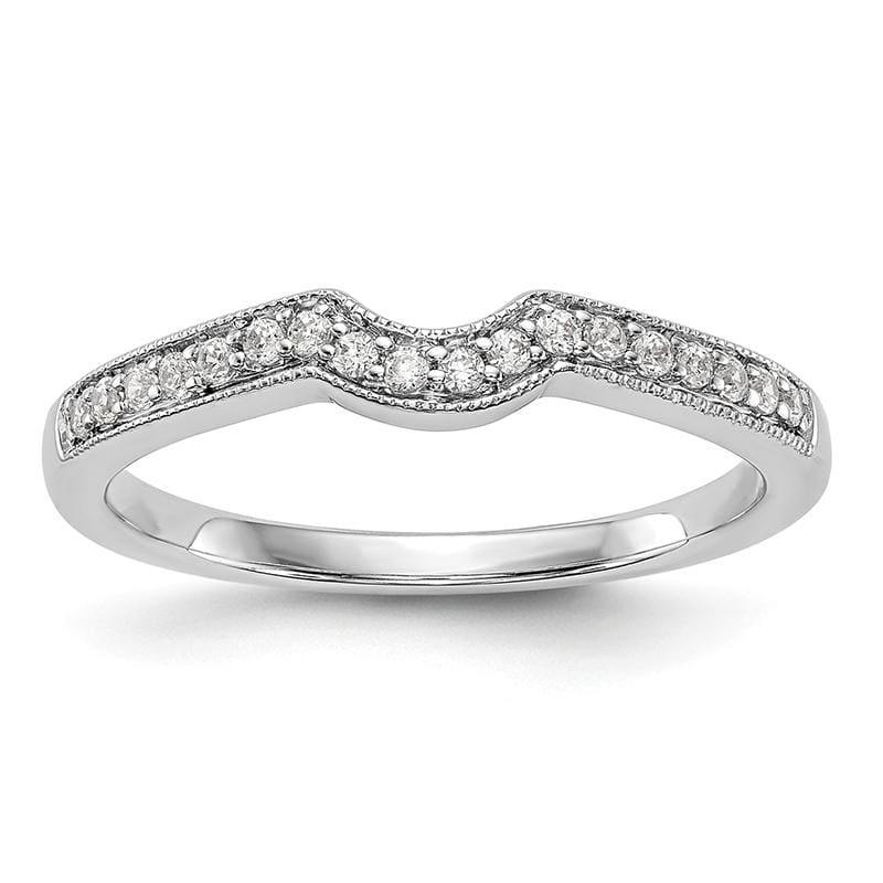 14k White Gold Diamond Wedding Band - Seattle Gold Grillz