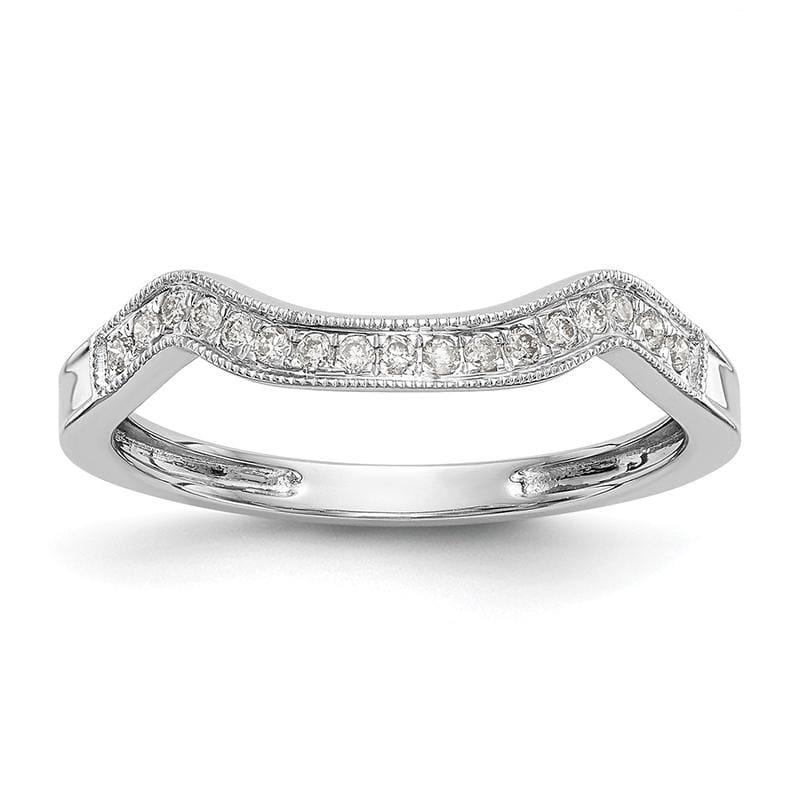 14k White Gold Diamond Wedding Band - Seattle Gold Grillz
