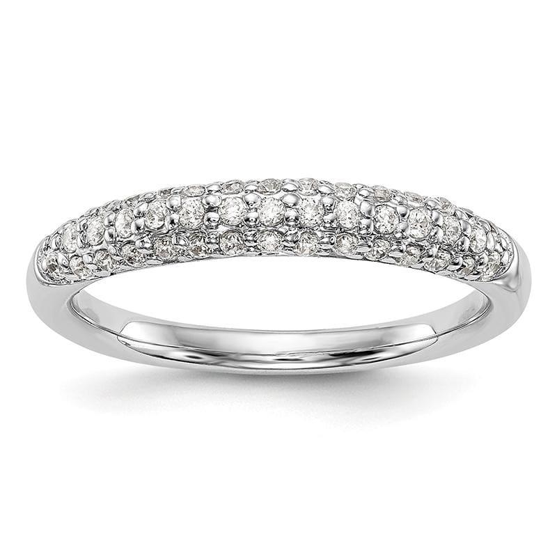 14K White Gold Diamond Wedding Band - Seattle Gold Grillz