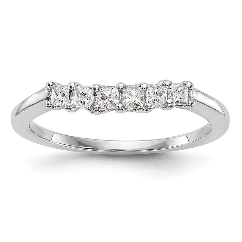 14k White Gold Diamond Wedding Band - Seattle Gold Grillz