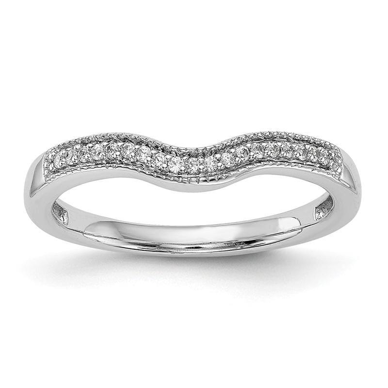 14k White Gold Diamond Wedding Band - Seattle Gold Grillz