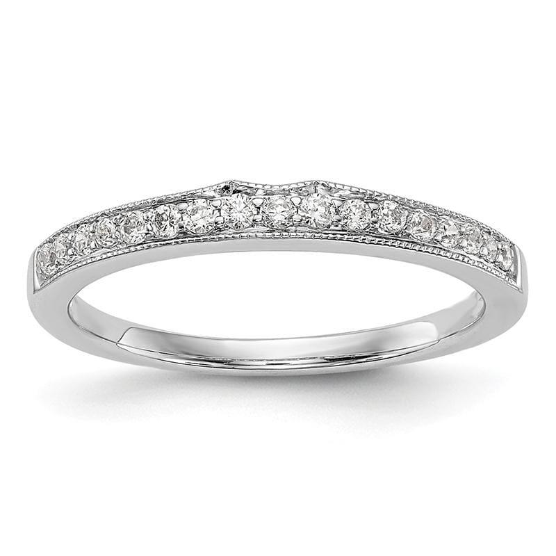 14k White Gold Diamond Wedding Band - Seattle Gold Grillz