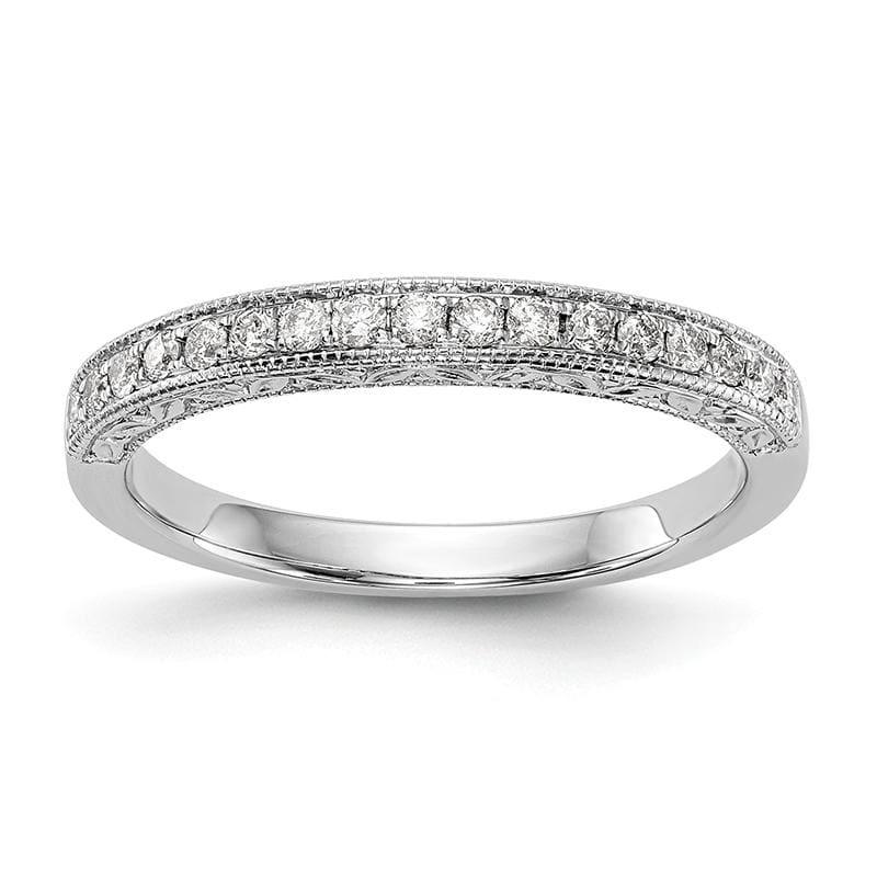 14k White Gold Diamond Wedding Band - Seattle Gold Grillz