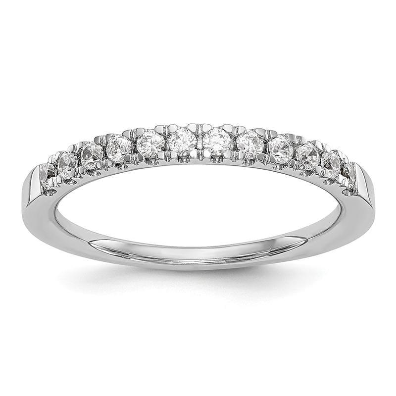 14k White Gold Diamond Wedding Band - Seattle Gold Grillz