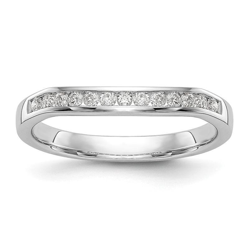 14k White Gold Diamond Wedding Band - Seattle Gold Grillz