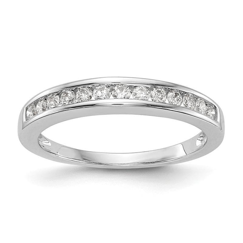14k White Gold Diamond Wedding Band - Seattle Gold Grillz