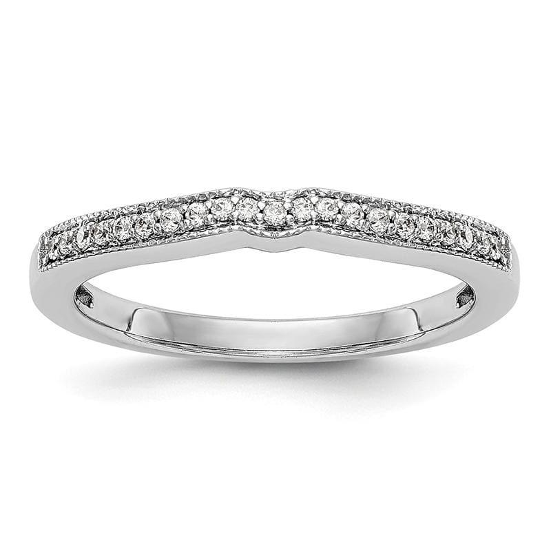 14k White Gold Diamond Wedding Band - Seattle Gold Grillz