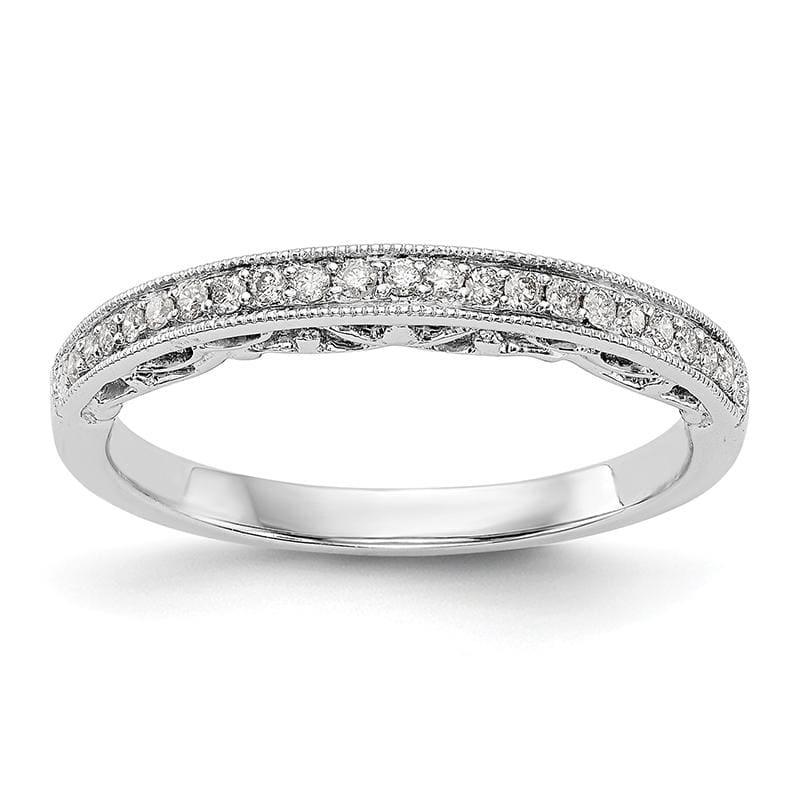 14k White Gold Diamond Wedding Band - Seattle Gold Grillz