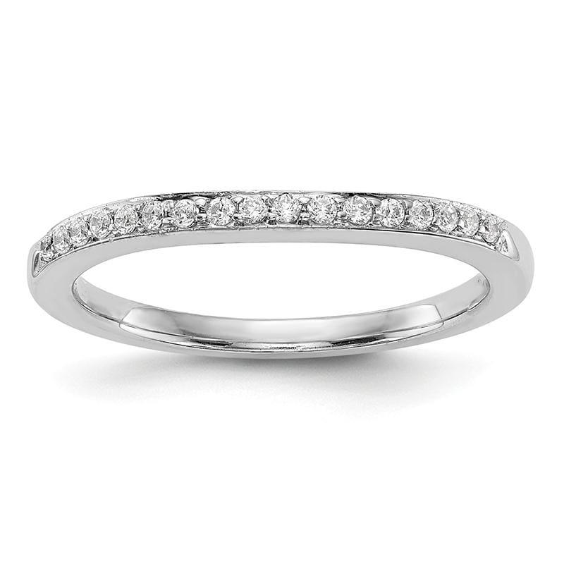 14k White Gold Diamond Wedding Band - Seattle Gold Grillz