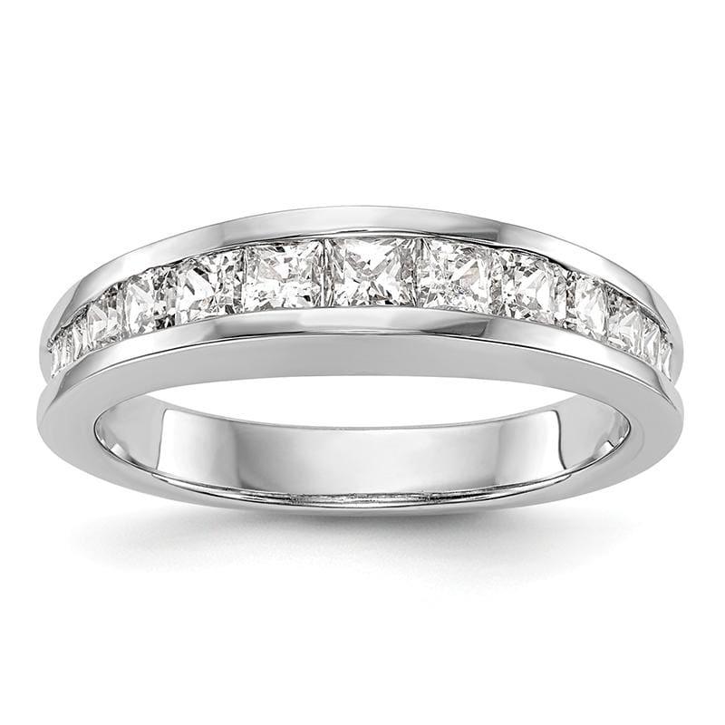 14k White Gold Diamond Wedding Band - Seattle Gold Grillz