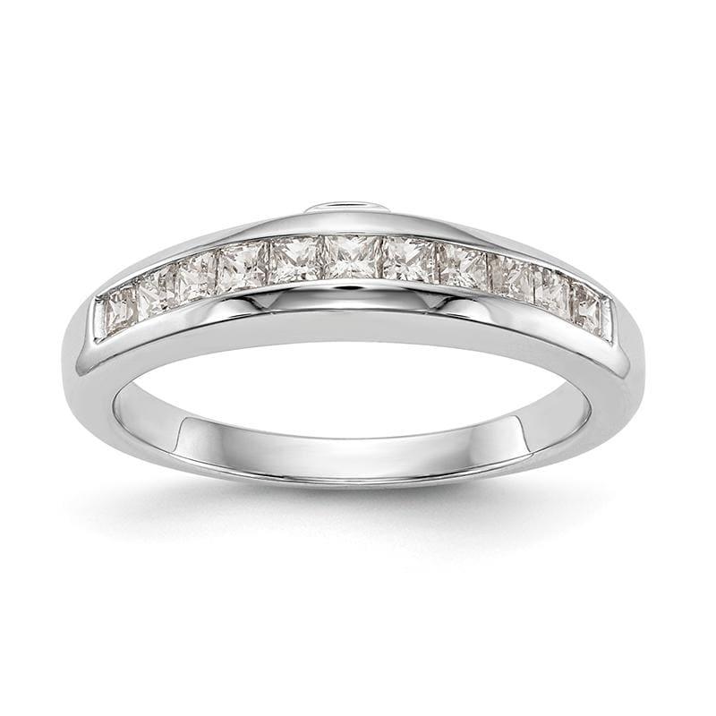 14k White Gold Diamond Wedding Band - Seattle Gold Grillz