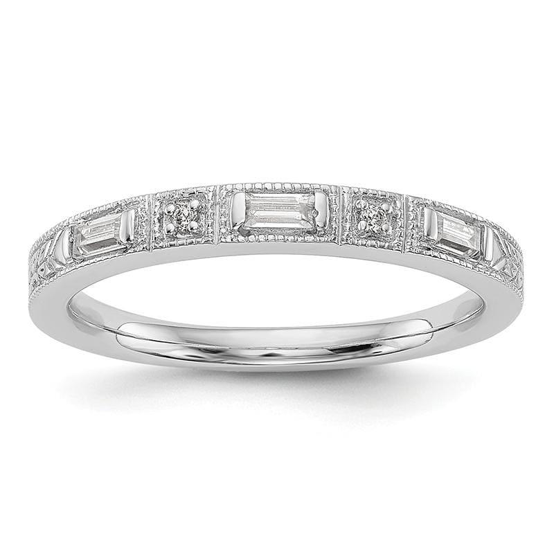 14k White Gold Diamond Wedding Band - Seattle Gold Grillz