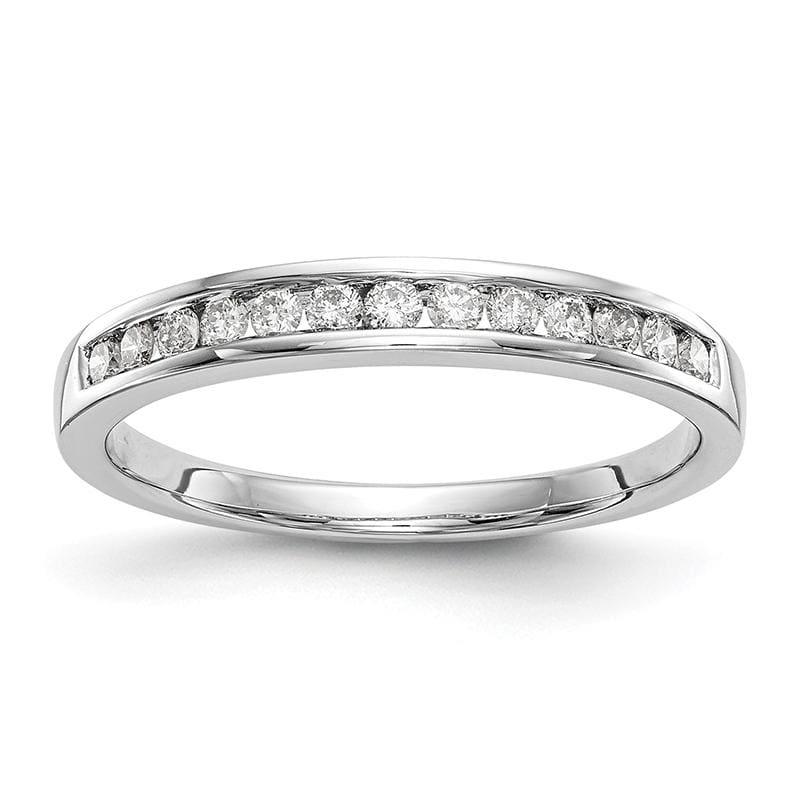 14k White Gold Diamond Wedding Band - Seattle Gold Grillz