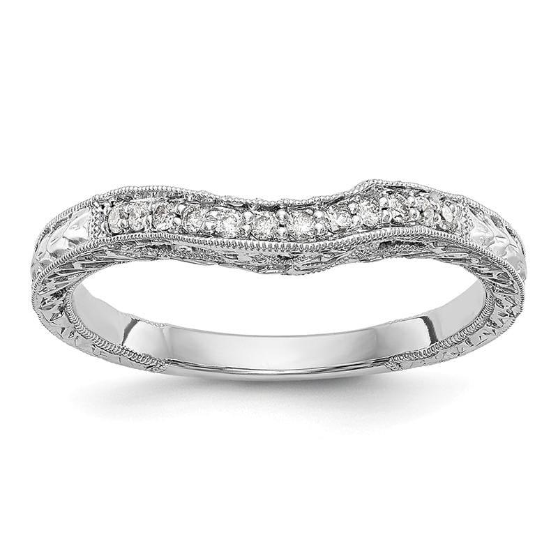 14k White Gold Diamond Wedding Band - Seattle Gold Grillz