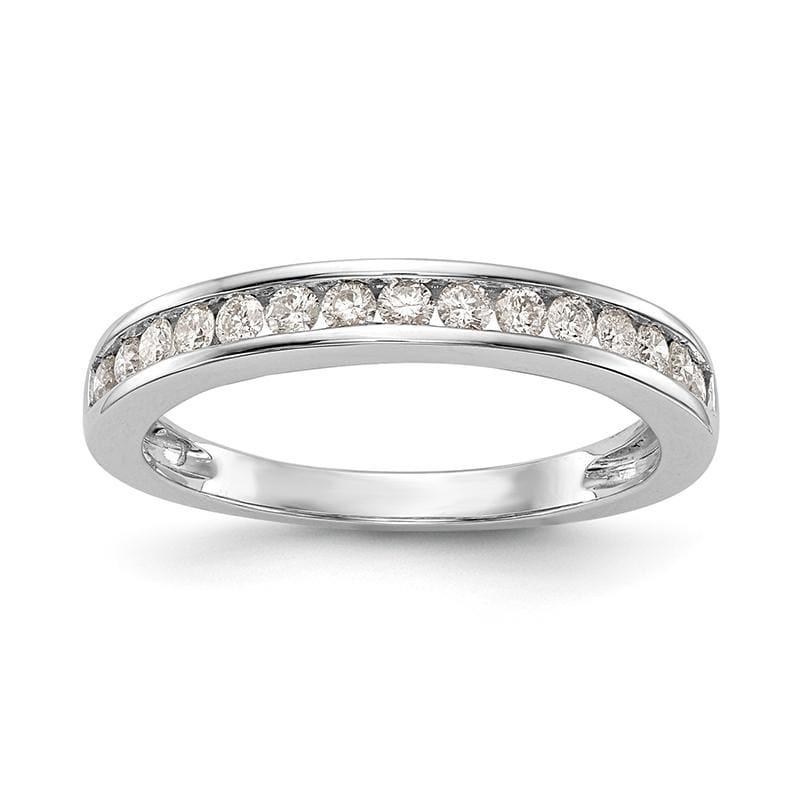 14k White Gold Diamond Wedding Band - Seattle Gold Grillz