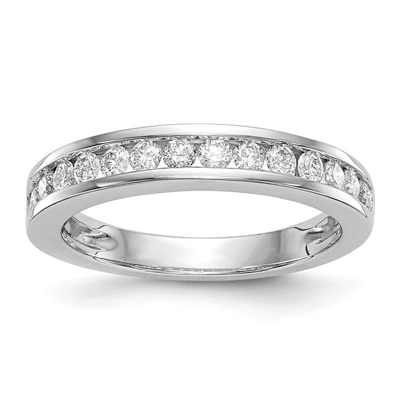 14k White Gold Diamond Wedding Band - Seattle Gold Grillz