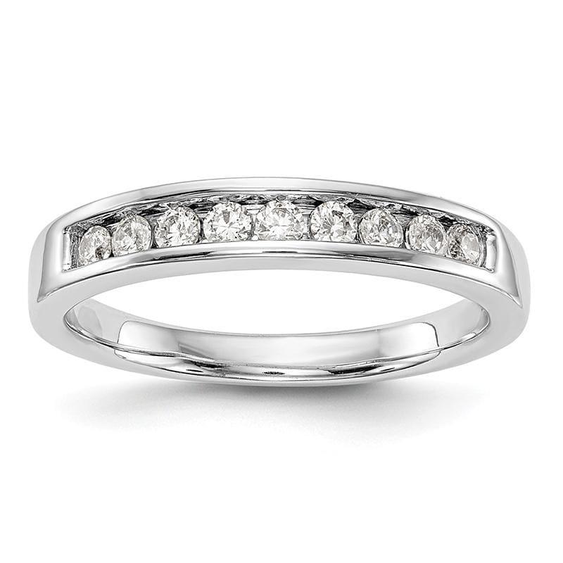 14k White Gold Diamond Wedding Band - Seattle Gold Grillz