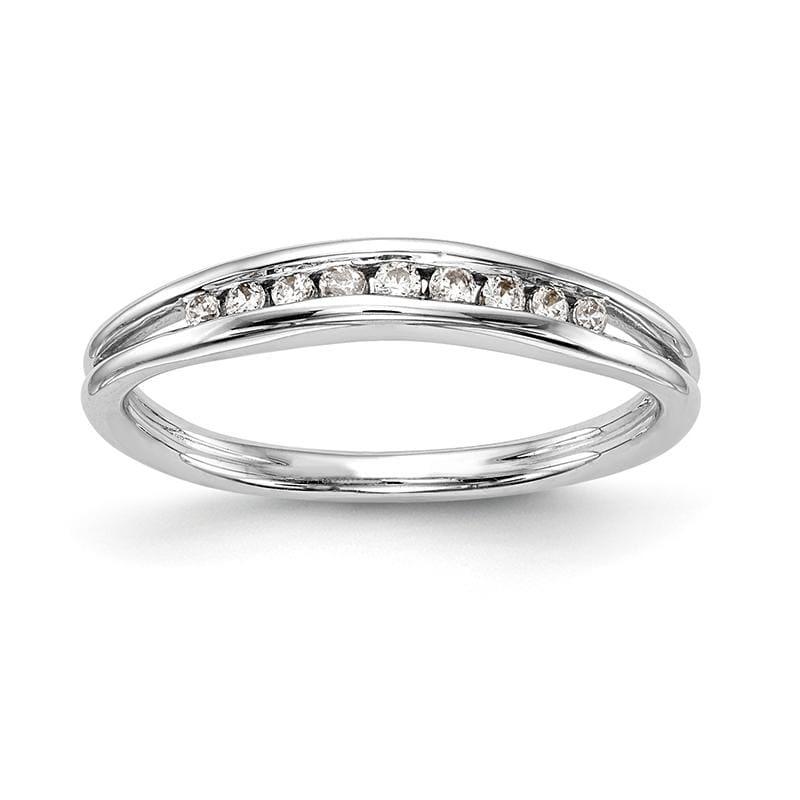 14k White Gold Diamond Wedding Band - Seattle Gold Grillz