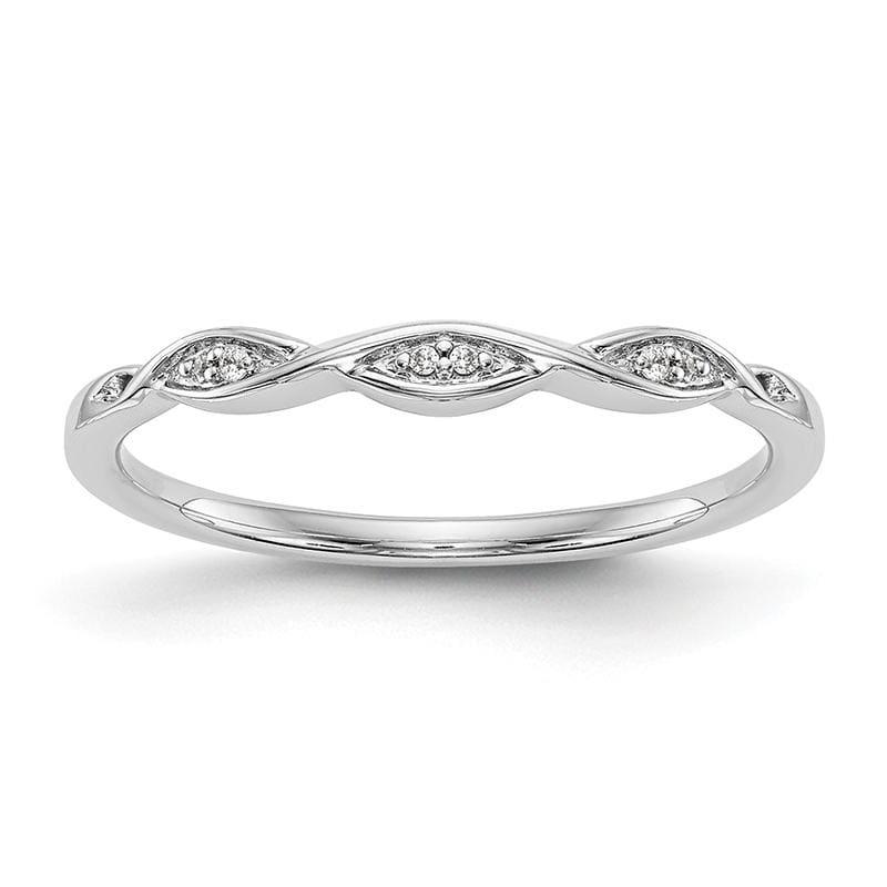 14k White Gold Diamond Wedding Band - Seattle Gold Grillz