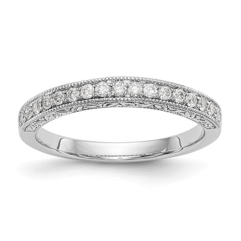 14k White Gold Diamond Wedding Band - Seattle Gold Grillz