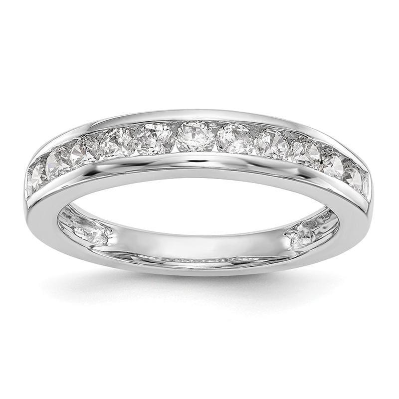 14k White Gold Diamond Wedding Band - Seattle Gold Grillz
