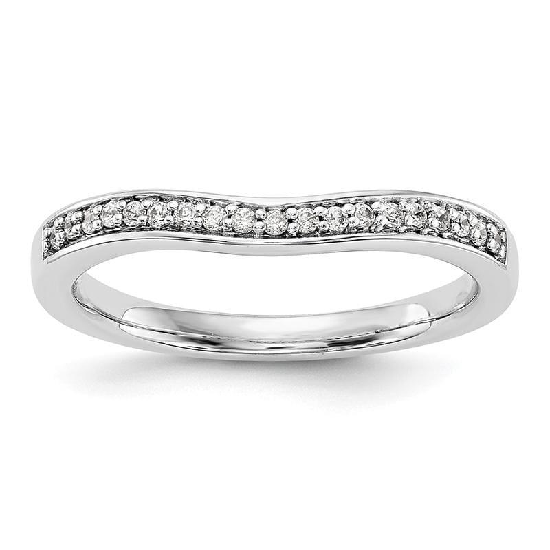 14k White Gold Diamond Wedding Band - Seattle Gold Grillz